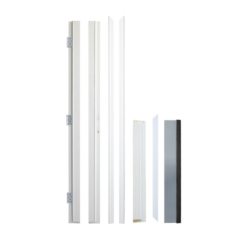 Porte d'entrée en fibre de verre - verre à faible émissivité de 9 l, ouverture vers la gauche, finition grain de chêne blanc, cadre en vinyle de 4 9/16 po (apprêté, nouvel emballage)