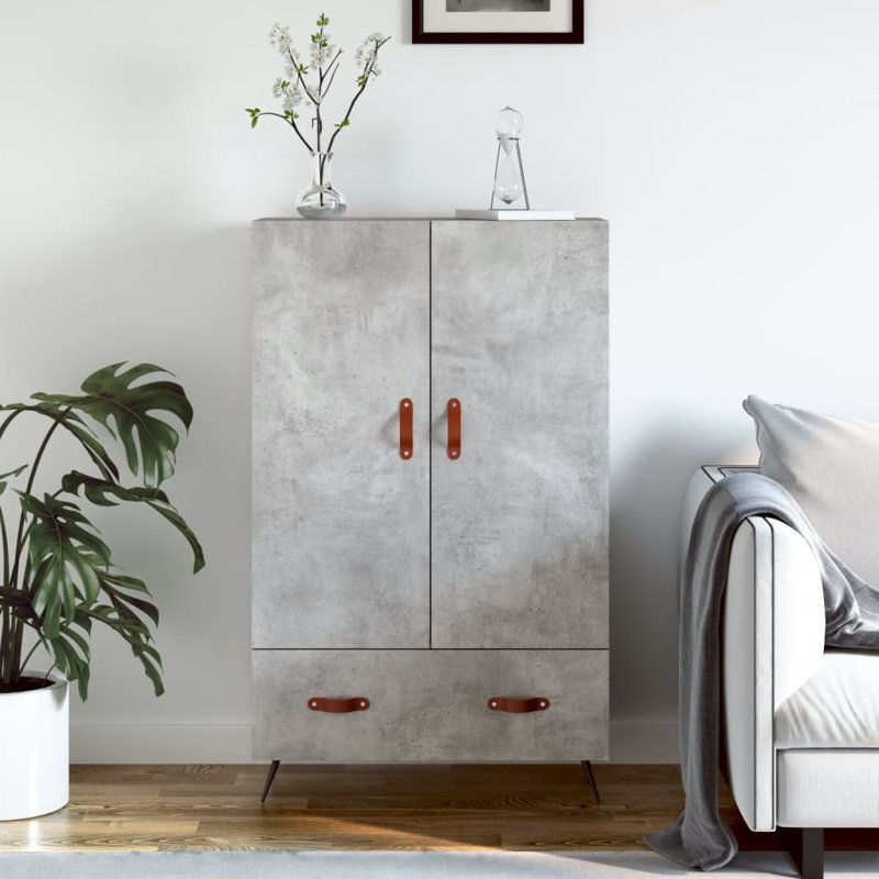 Manesh 1 - Drawer Accent Chest, Concrete Grey/Brown