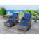 Ensemble de conversation pour terrasse 2 personnes avec coussins et repose-pieds Mapleview