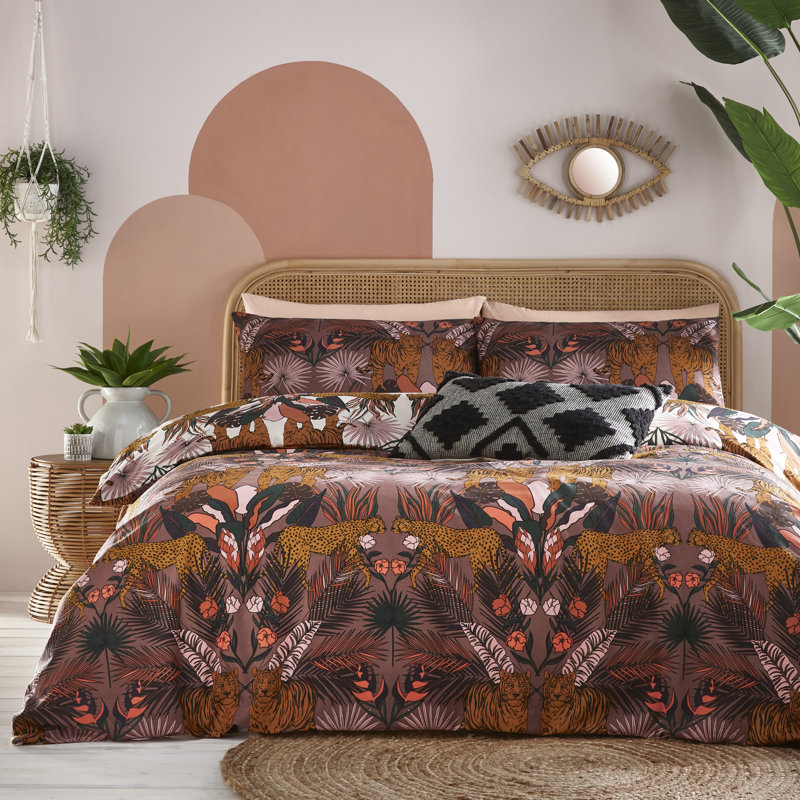 Kaihalulu Cocoaberry 144 TC, Double Duvet Cover + 2 Standard Pillowcases