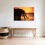Wild Elephants Golden Sunset Contemporary Wall Art Print 1 Piece Wrapped Canvas Wall Art-1211342043