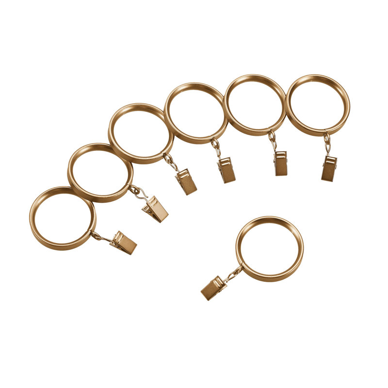 Warm Gold Adjustable Steel Industrial Curtain Rod Set