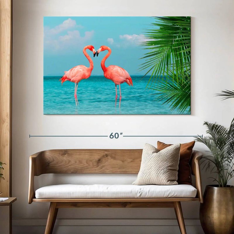 Flamants de la mer bleue Brampt, H 34 po x l 51 po