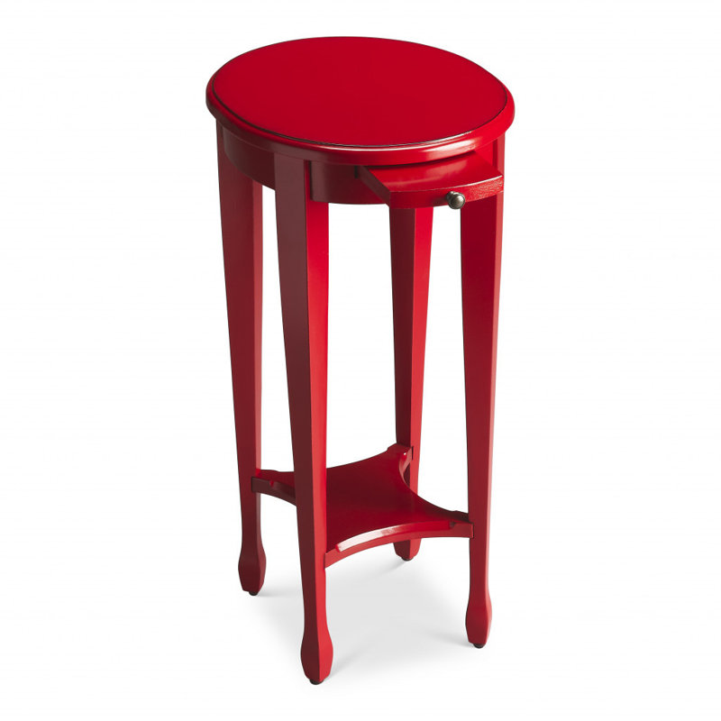 Table de bout avec rangement Alcide, Rouge