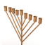  9 branches Hanoucca de style Rambam Menora de style Mid-Century moderne, décoration traditionnelle, affichage festif et centre de table, idéal pour les manteaux de tables et les tablettes, doré-118028530