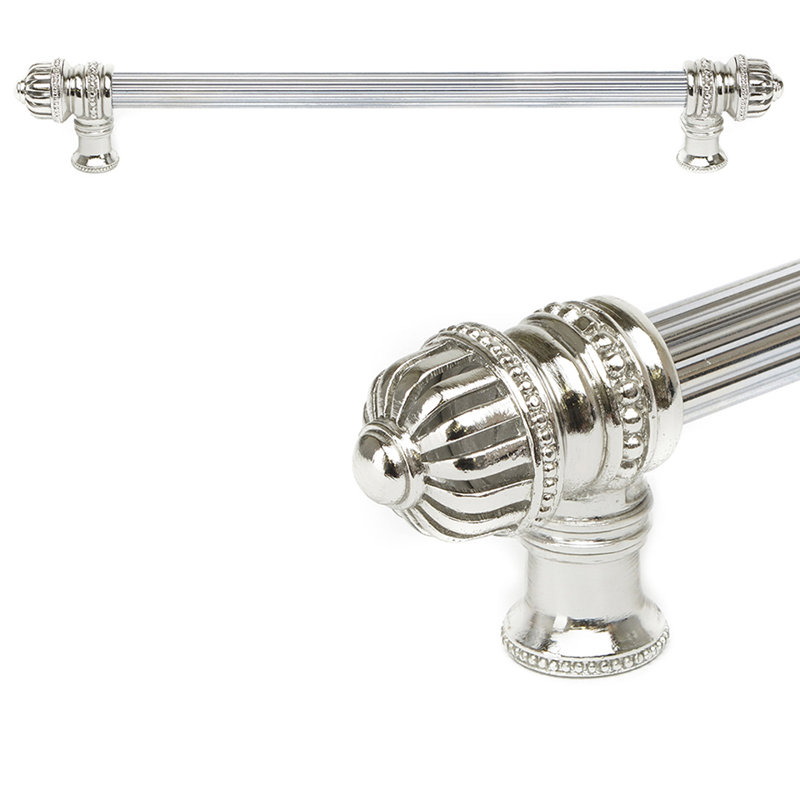 Cage à cricket avec petit faîteau à poignée longue 5/8 po, 18", Chrome