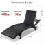 Ensemble de chaises longues 80 po en osier 80 po-801169128
