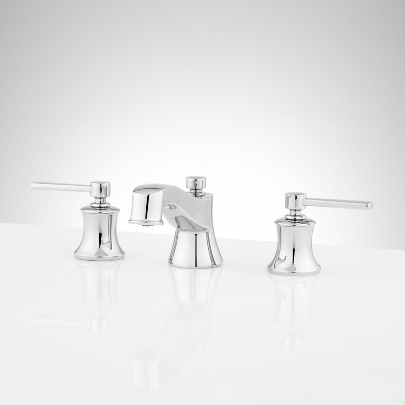 Robinet de salle de bain espacé 1,2 GPM avec bonde escamotable, Chrome