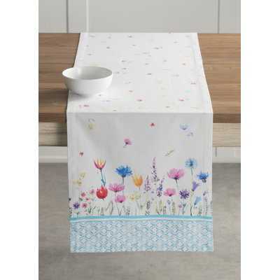 Floral 100% Cotton Table Runner