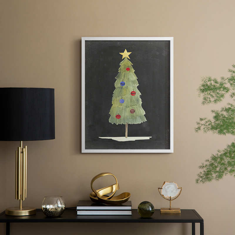 Impression encadrée Christmas Glow II - bois massif, H 11 po x l 9 po, Blanc