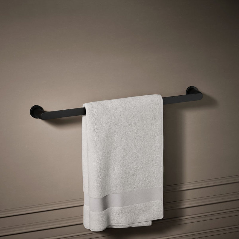 Barre à serviettes Avid, L 24 po, Noir mat