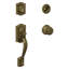 Camelot Handleset with Single Cylinder Deadbolt and Georgian Door Knob and Rosette-1491995534-1492032303-1492031902