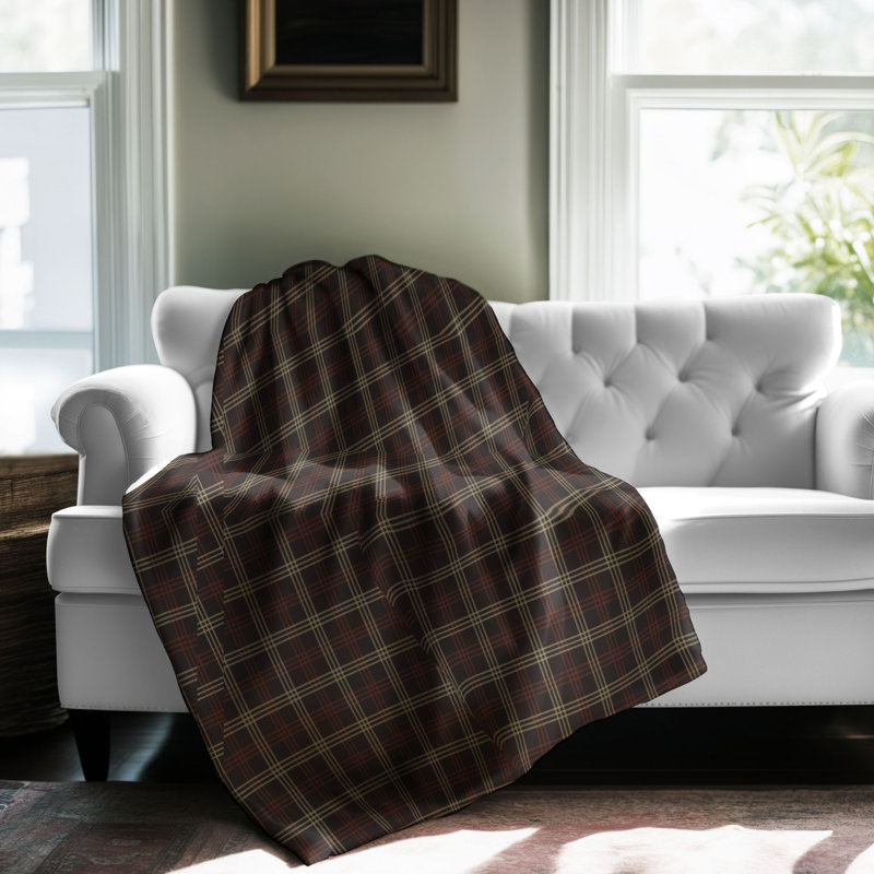 Citrouille épice écossaise éclat - couverture sherpa de qualité supérieure 1 pièce, L 50 po x L 60 po