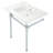 Kingston Brass Dreyfuss 31-Inch Ceramic Console Sink with Stainless Steel Legs-50241375-50233729