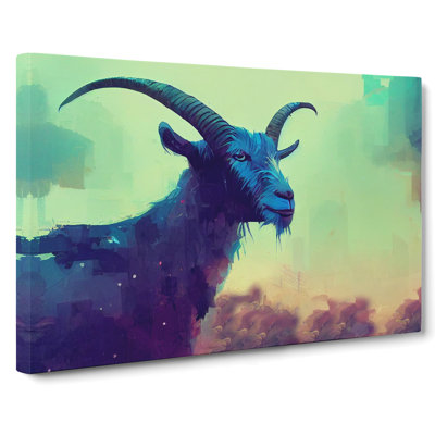 Goat Painting - Wrapped Canvas