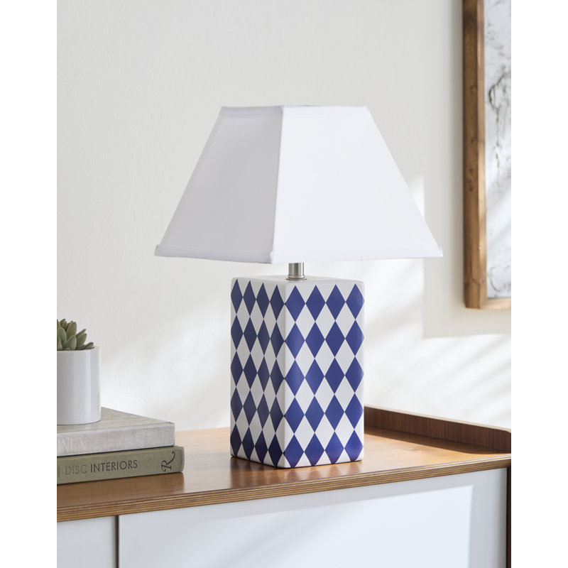 Lampe de table Verrett, Brown, Blanc
