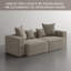 Canapé modulaire rembourré en velours côtelé 2 pièces Boneless - entièrement comprimé, aucun assemblage requis-480148795