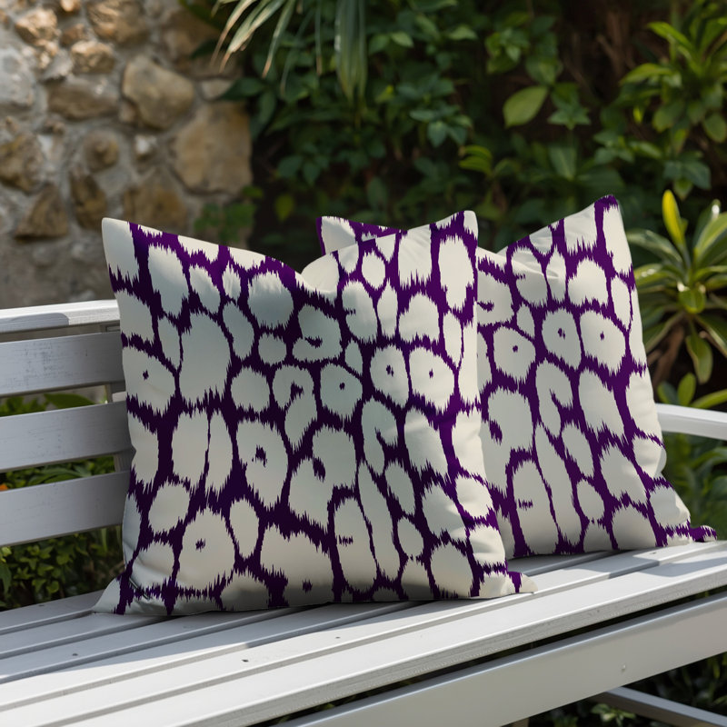 Oreiller réversible Clio Zebra, 16x16, Purple