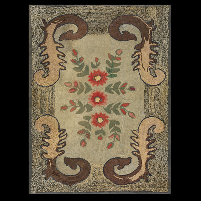 One-of-a-Kind 3' X 4' Before 1900 Wool Area Rug in