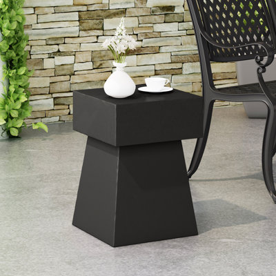 Table d'appoint à piédestal moderne, béton léger