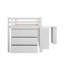 Lit mezzanine simple avec armoire à tiroirs, armoire à tablettes et bureau-1220001211