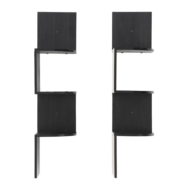 Aliesha 6 Piece Corner Shelf, Espresso