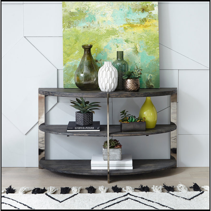 Console Kalne en forme de demi-lune avec 2 tablettes ouvertes