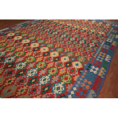 All-Over Geometric Kilim Oriental Large Rug 10x16