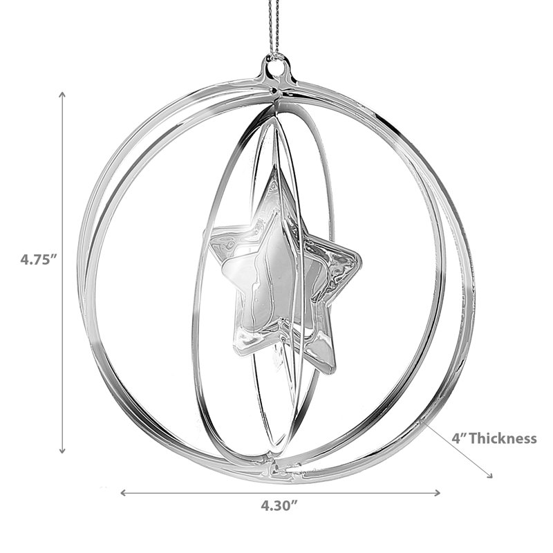 4.75'' Metal Holiday Shaped Ornament