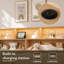 3FT Single Convertible Sofa Bed with LED Storage Headboard & Pull-Out Drawers-1898226386