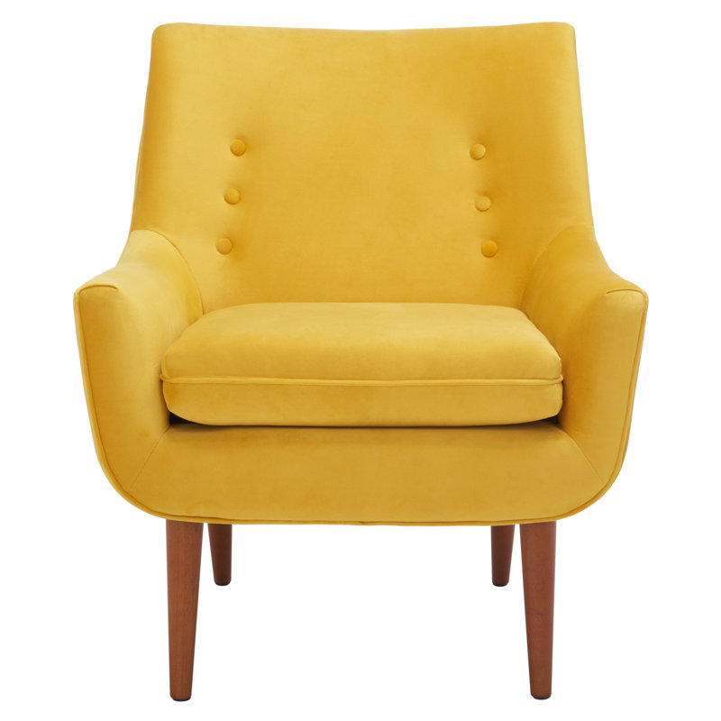 Chaise d'appoint Arguello, Velours jaune