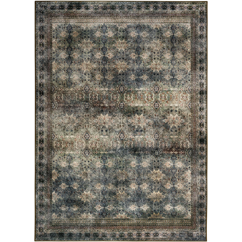 Tapis de salon à motif floral oriental Fillender, Rectangle 4pi x 6 pi