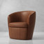 Fauteuil demi-tonneau pivotant 100% cuir italien Crandell-795068833
