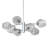 Nateria Dimmable Sputnik Linear Chandelier