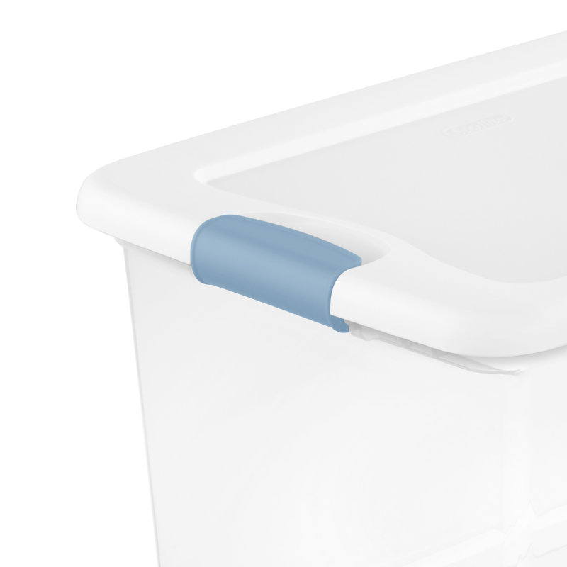 Sterilite Plastic Clear Stackable Latching Storage Box Container