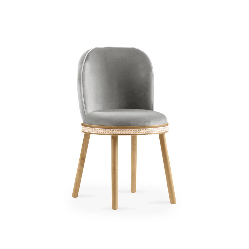 Alma Upholstered Dining Chair, Fog