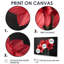 Monochromes de gouttes de pluie noires et rouges - ensemble d'art mural jonquilles-811825108-811824938