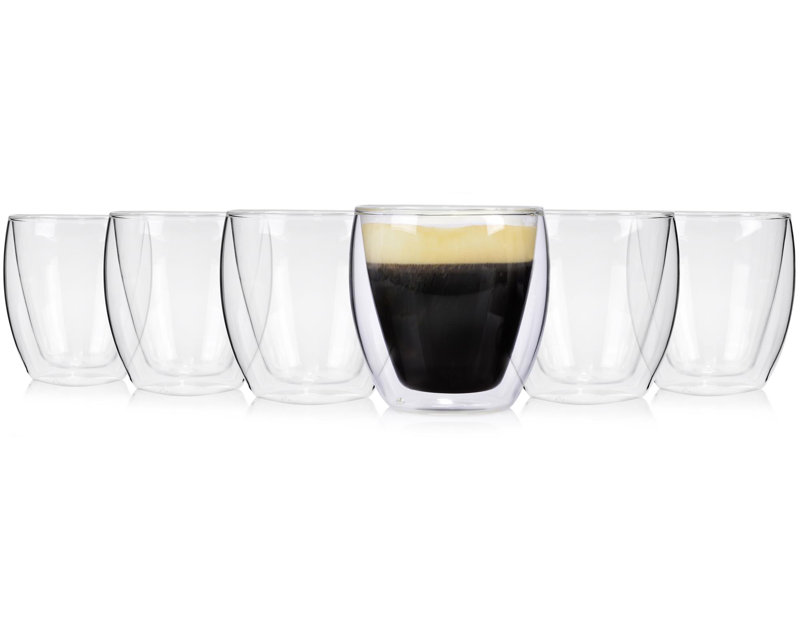 Laiten 200ml Handmade Double Wall Glass Set