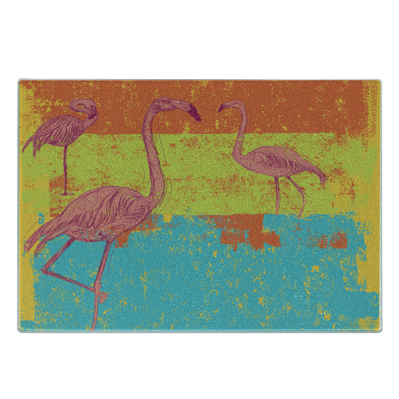 Multicolore planche à découper Ambesonne Flamingo