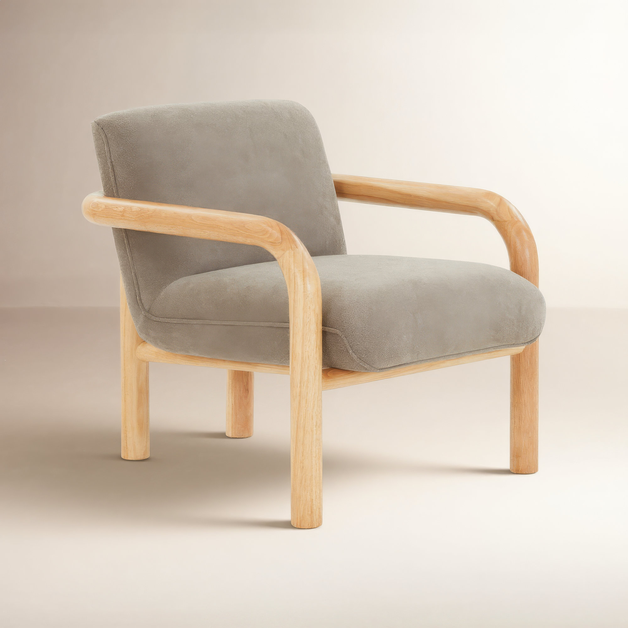Reyer Boucle Accent Chair, Brown