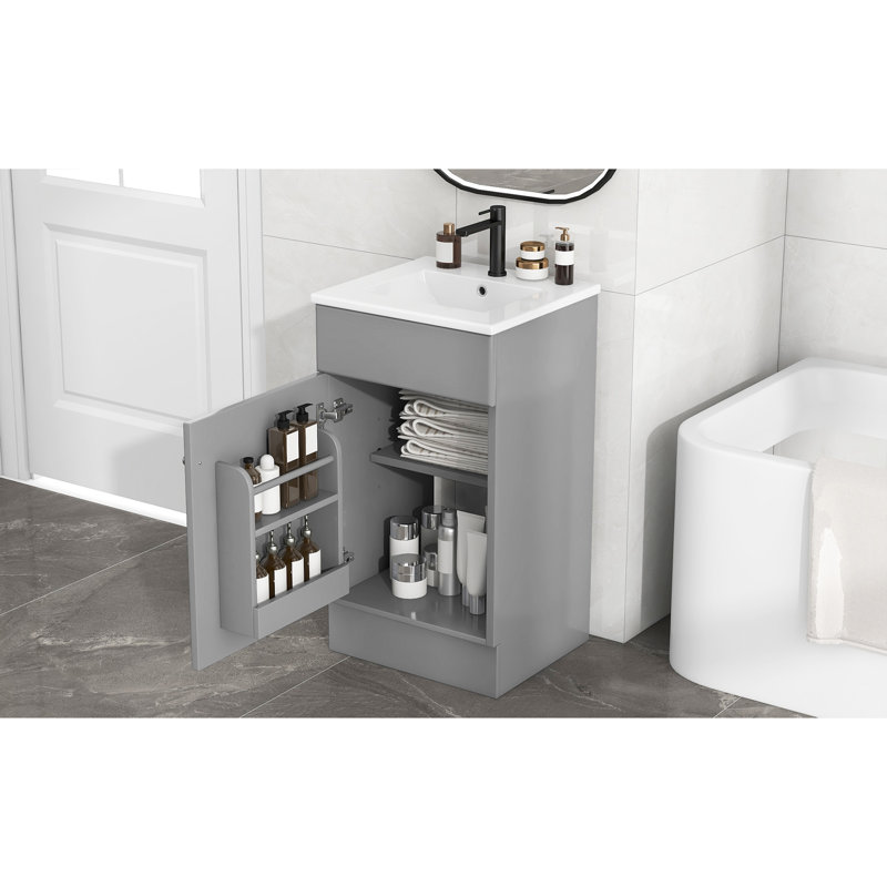 Bathroom Vanity with Sink, Gray