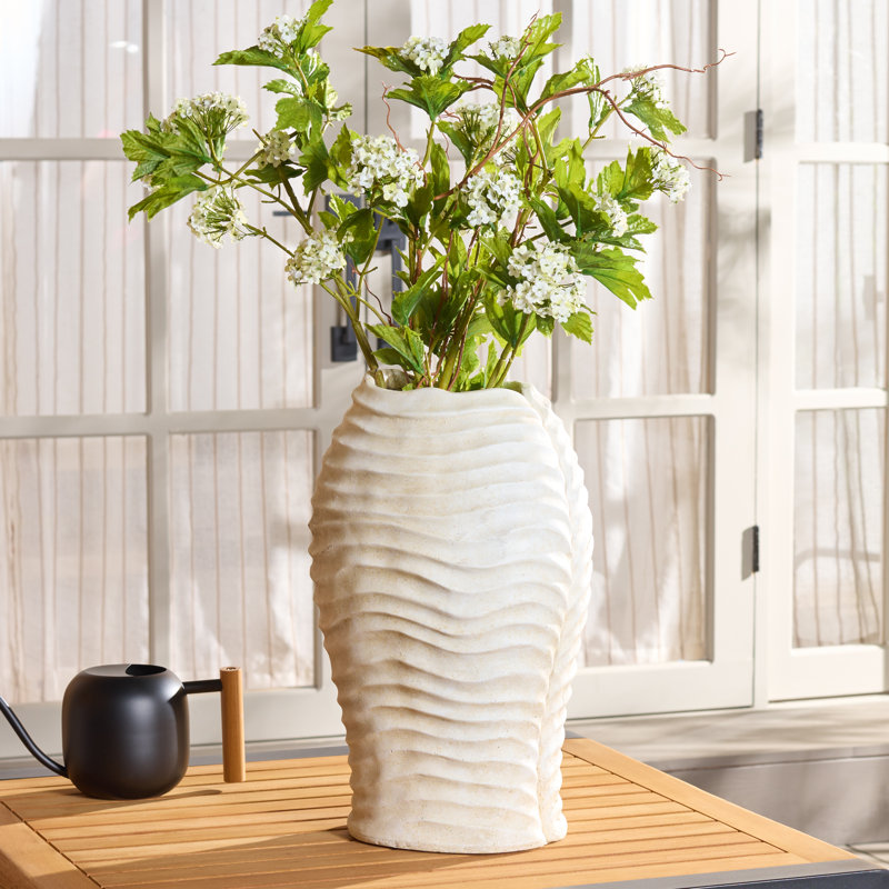Pot à fleurs Damian, Blanc cassé
