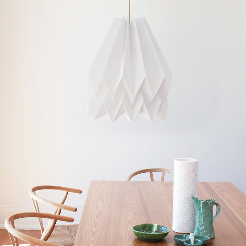 45cm H Paper Novelty Pendant Shade ( Clip On ), Grey