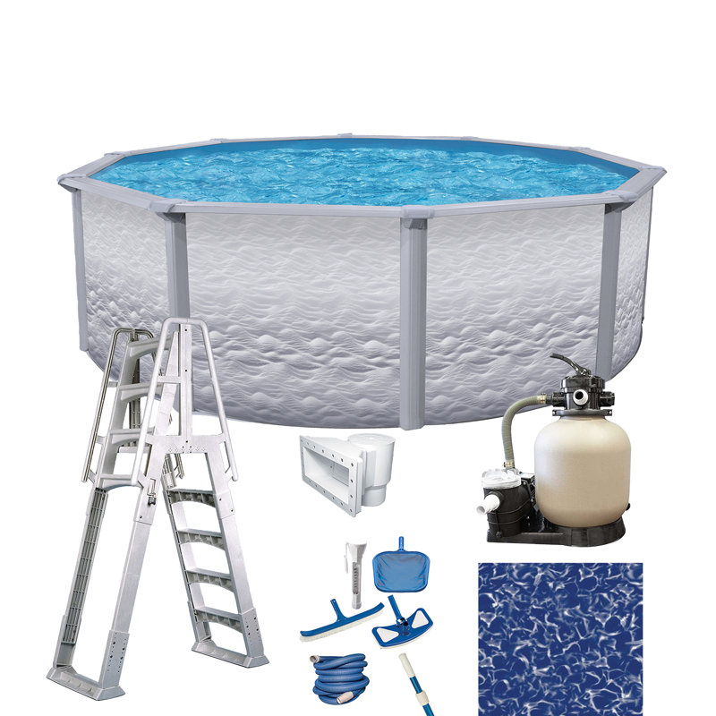 Aquarian Steel Hard Sided Pool, 24' W x 52" H