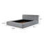 Lit plateforme tapissier gris-2065929104