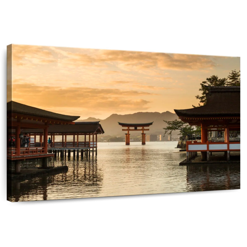 Famous Itsukushima Shrine, 34" H x 51" W