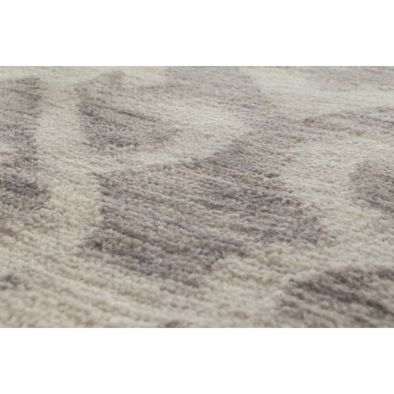 Tapis de couloir géométrique antique en laine / brun fait à la main à motif géométrique 3 pi 6 po x 8 pi 6 po Doris Leslie Blau