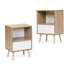 Table d'appoint de bureau moderne avec tiroir et tablette, style Mid-Century