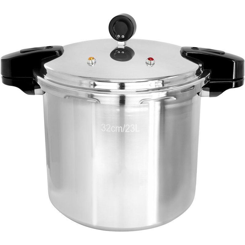 24 Quart Aluminum Stovetop Pressure Cooker For Induction And Gas Cooktops