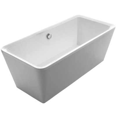 Bathhaus 66.88'' x 31.5'' Soaking Acrylic Bathtub